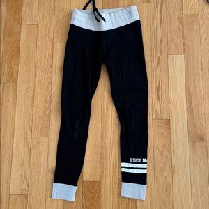 PINK Black and Gray Leggings with Logo